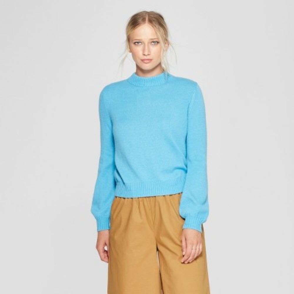 Long Sleeve Button Back Crew Sweater  Who What Wea